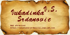 Vukadinka Srdanović vizit kartica
